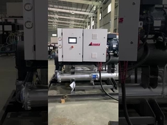 Refrigerador de tornillo refrigerado por agua con condensador y evaporador de tubería y con control PLC