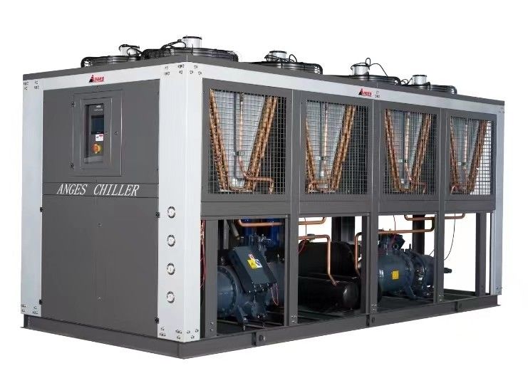 Refrigerador refrigerado por aire de tipo de tornillo Bitzer R22/R134a/R407c/R410a Condensador de cobre con aletas