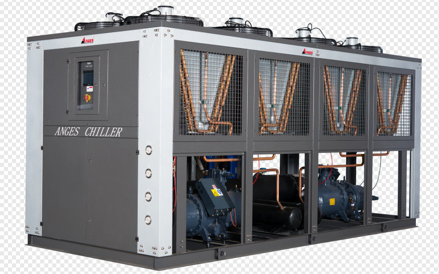 Compresor de tornillo refrigerado por aire de 120 CV, refrigerador industrial químico de 120 toneladas para tuberías de plástico de PVC