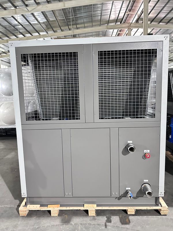 Suministro de fábrica 60HP refrigerado por aire industrial de agua de refrigeración 60 toneladas tipo de rollo de refrigerador de glicol con cuatro compresores de rollo