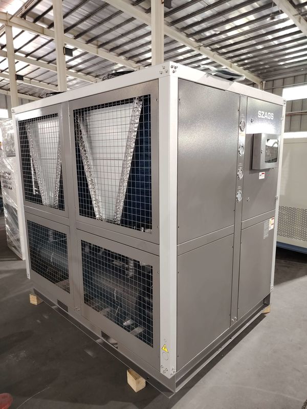 30HP tipo de rollo industrial refrigerador de agua refrigerado por aire 92kW sistema de enfriamiento de refrigerador de glicol