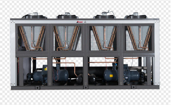 150HP industrial refrigerado por aire para el enfriamiento de tornillos para la máquina de película soplada y la línea de botellas de PET