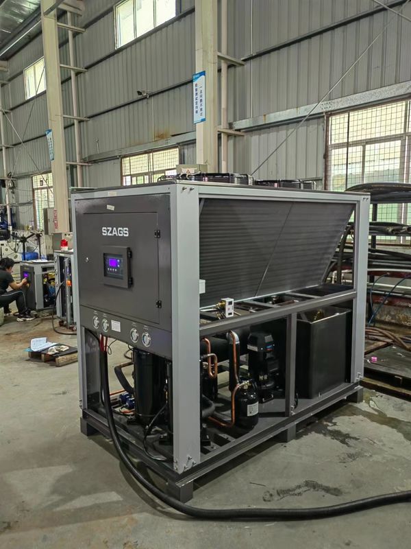 Sistema de enfriamiento por aire de 20 CV, refrigerador de agua por aire industrial de tipo rollo