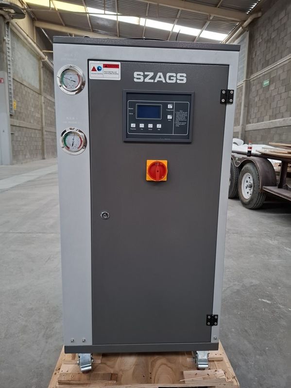 5HP Industrial de refrigeración de agua de procesamiento de plástico 5RT refrigerador por aire para la refrigeración química farmacéutica condensador de tubos de cobre