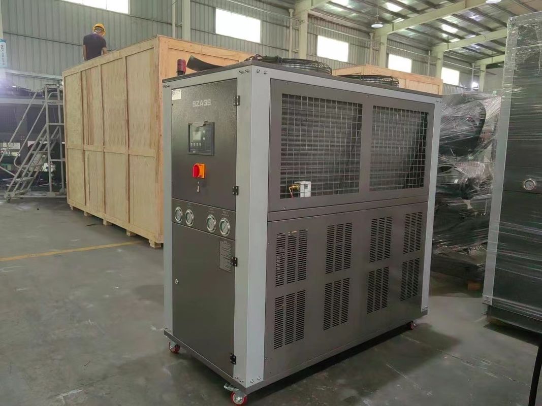 Chiller de agua portátil de 8hp de 22,7kw con 8000m3/h de flujo de aire de refrigeración y 20m de elevación para industriales