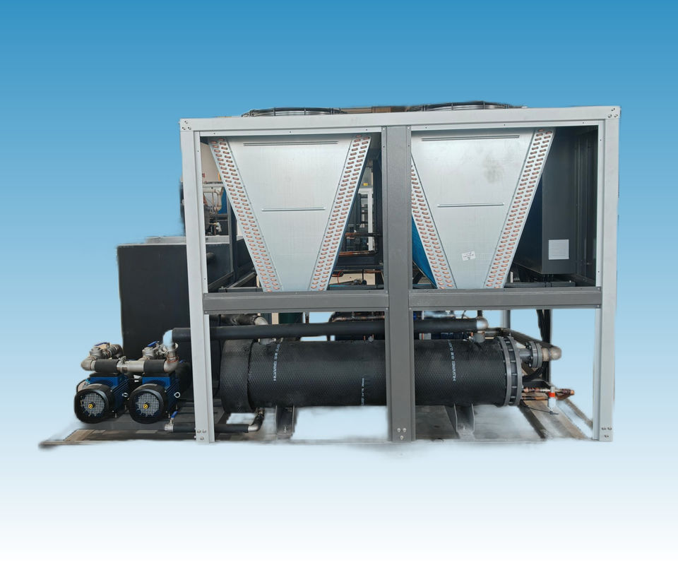 Adoptar el apoyo del refrigerante ambiental Recuperación de calor residual para la industria química y la producción de baterías de litio Ahorro de energía Condensador de tubos de cobre con aire enfriado con refrigerante R410A