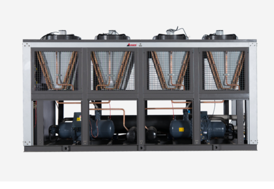 Enfriadora Scroll Enfriada por Aire de Alta Capacidad 470kW para Enfriamiento de Agua de Proceso Industrial en Impresión y Laminación de Película BOPP